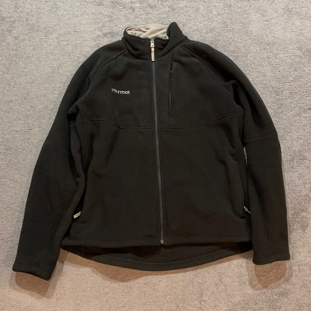 Marmot Men’s Black Fleece Jacket Size L Pre-owned